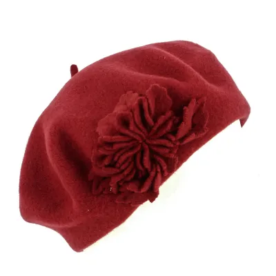 Béret Femme Louise Bordeaux - Traclet  Reference : 13520 | Chapellerie Traclet