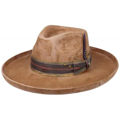 Amish Homburg Hat Wool Felt Beige - Stetson Reference: 13060 | Traclet Hat Shop