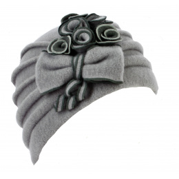 Women's Tena Wool Pearl Gray Beret - Traclet