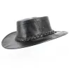 Chapeau Mahisa australien Cuir Noir - Aussie Apparel  Reference : 13524 | Chapellerie Traclet
