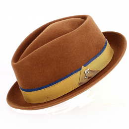 Cheverny Porkpie Hat Crushable Camel Felt - Fléchet