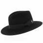 Acacia Black Felt Fedora Hat - Fléchet