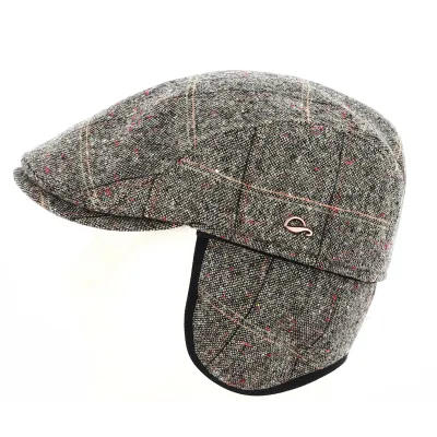 Casquette Plate cache-oreilles Jackson laine grise - Göttmann