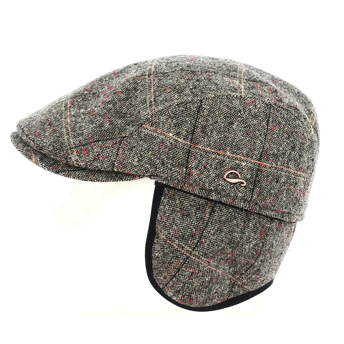 Casquette Plate cache-oreilles Jackson laine grise - Göttmann