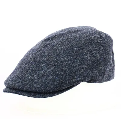 Waterproof Navy Daffy Flat Cap - Traclet