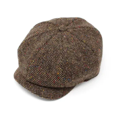 casquette peaky blinders - Casquette Irlandaise Waterford Laine Marron - Hanna hats Reference : 13569 | Chapellerie Traclet