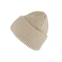 Bari Beige Cuffed Beanie - Traclet