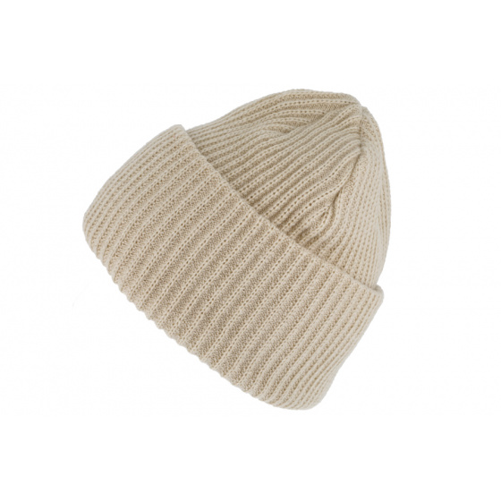 Bari Beige Cuffed Beanie - Traclet