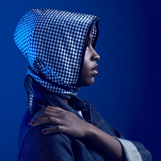 Gingham Check Hood
