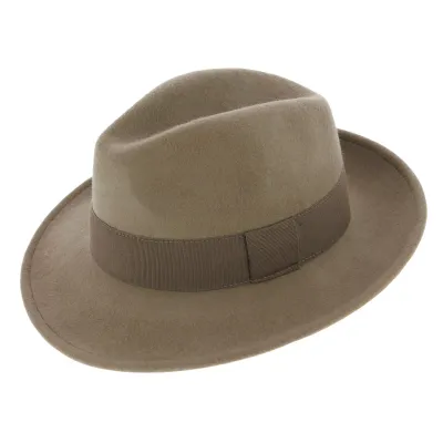 Chapeau Fédora Vanador Feutre Laine Imperméable Beige - Traclet Reference : 6357 | Chapellerie Traclet