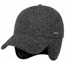 Portland Baseball Cap Earflaps Charcoal - Stetson