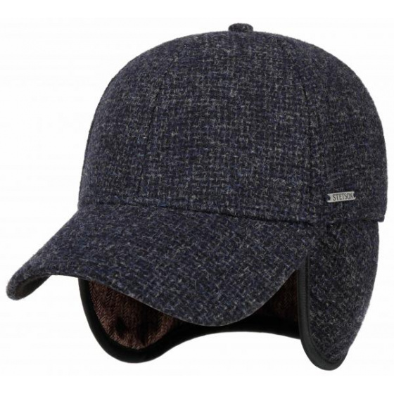 Portland Baseball Cap with Ear Flaps Navy - Stetson