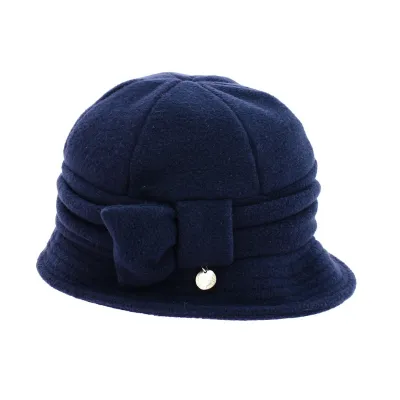 Chapeau Cloche Pipa bleu marine - Traclet