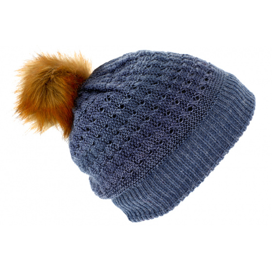 Bonnet a pompon Marie Bleu - Traclet 