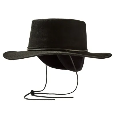 Chapeau Traveller Cache oreilles feutre laine noir - Tilley