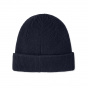 Le Merino Navy Blue Wool Beanie - Tilley