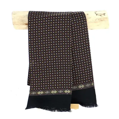 Men's Black Silk Scarf - Traclet   Reference: 1950 | Traclet Hat Shop