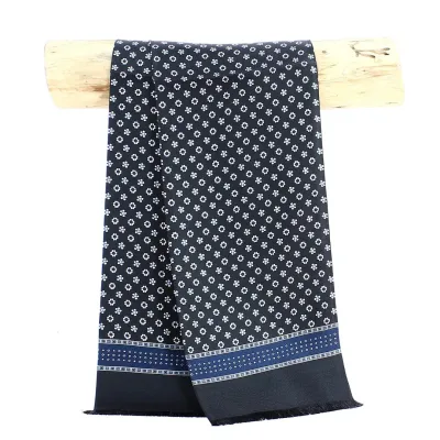 Ambroise Blue Silk Scarf - Traclet Reference: 12195 | Chapellerie Traclet
