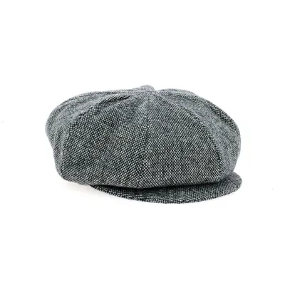 Casquette Gavroche Rasta laine bleu damier - Traclet