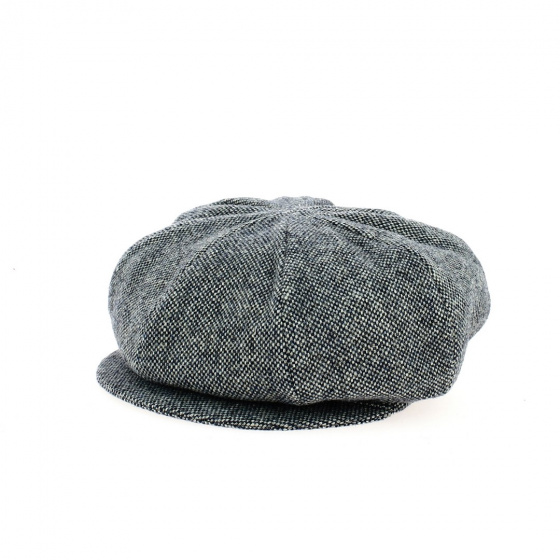 Casquette Gavroche Rasta laine bleu damier - Traclet