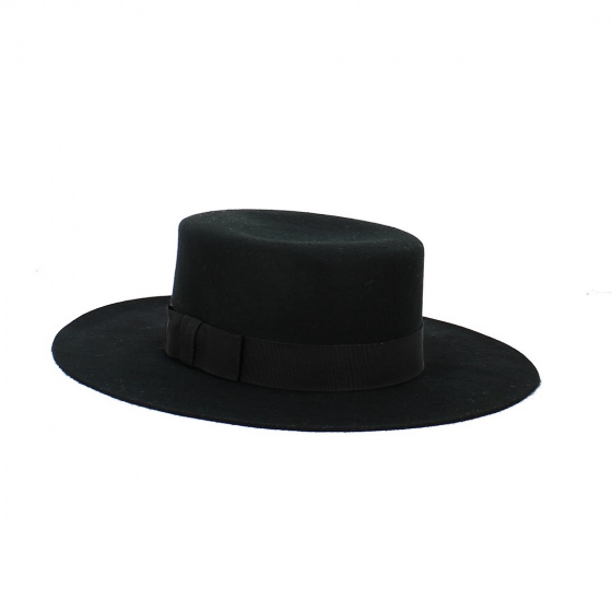 Canoe Matador black wool felt - Traclet