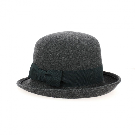 Chapeau cloche Silvia feutre laine gris - Traclet Chapeau cloche Silvia feutre laine gris - Traclet