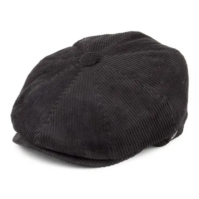 Casquette 8 Cotes Velours Noire - Traclet