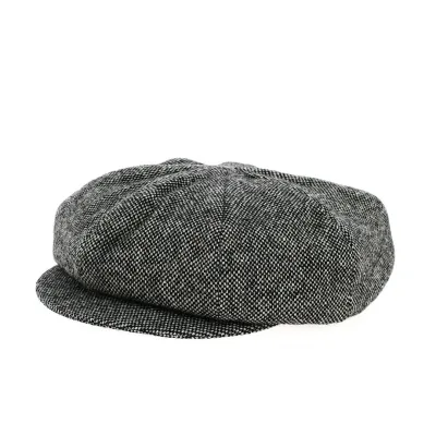 Cap Gavroche Rasta wool black checkerboard - Traclet