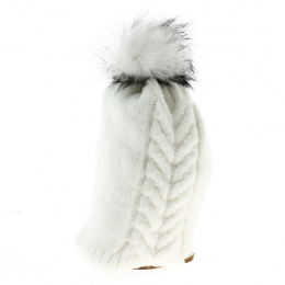 Klara white pompom hat - Traclet