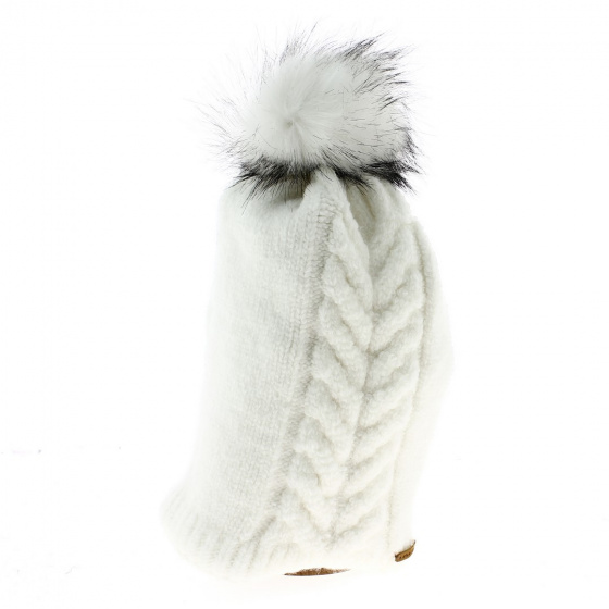 Klara white pompom hat - Traclet