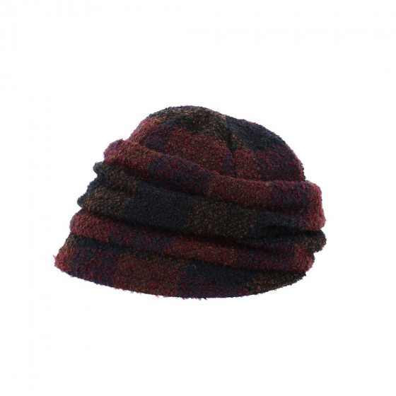 Casquette Gavroche Marina laine bordeaux/marron - Traclet Casquette Gavroche Marina laine bordeaux/marron - Traclet