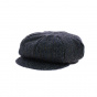 Cap Gavroche Le Zou wool blue multicolor - Traclet