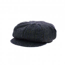 Cap Gavroche Le Zou wool blue multicolor - Traclet