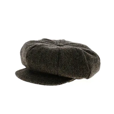 Cap Gavroche Le Zou brown wool multicolor - Traclet