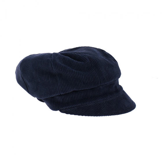 Gavroche cap La Piska navy blue velvet - Traclet