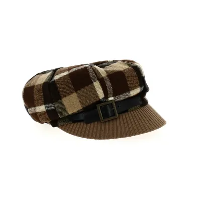 Casquette Gavroche Le Naturo marron et beige - Traclet