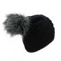 Klara black pompom hat - Traclet