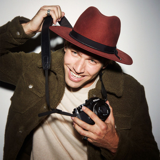 Chapeau Fedora Sterne Feutre Laine Ocre - Bailey