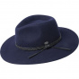 Navy blue wool felt fedora Piston hat - Bailey
