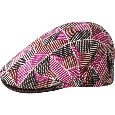 Pink Tricolour Flat Cap - Kangol