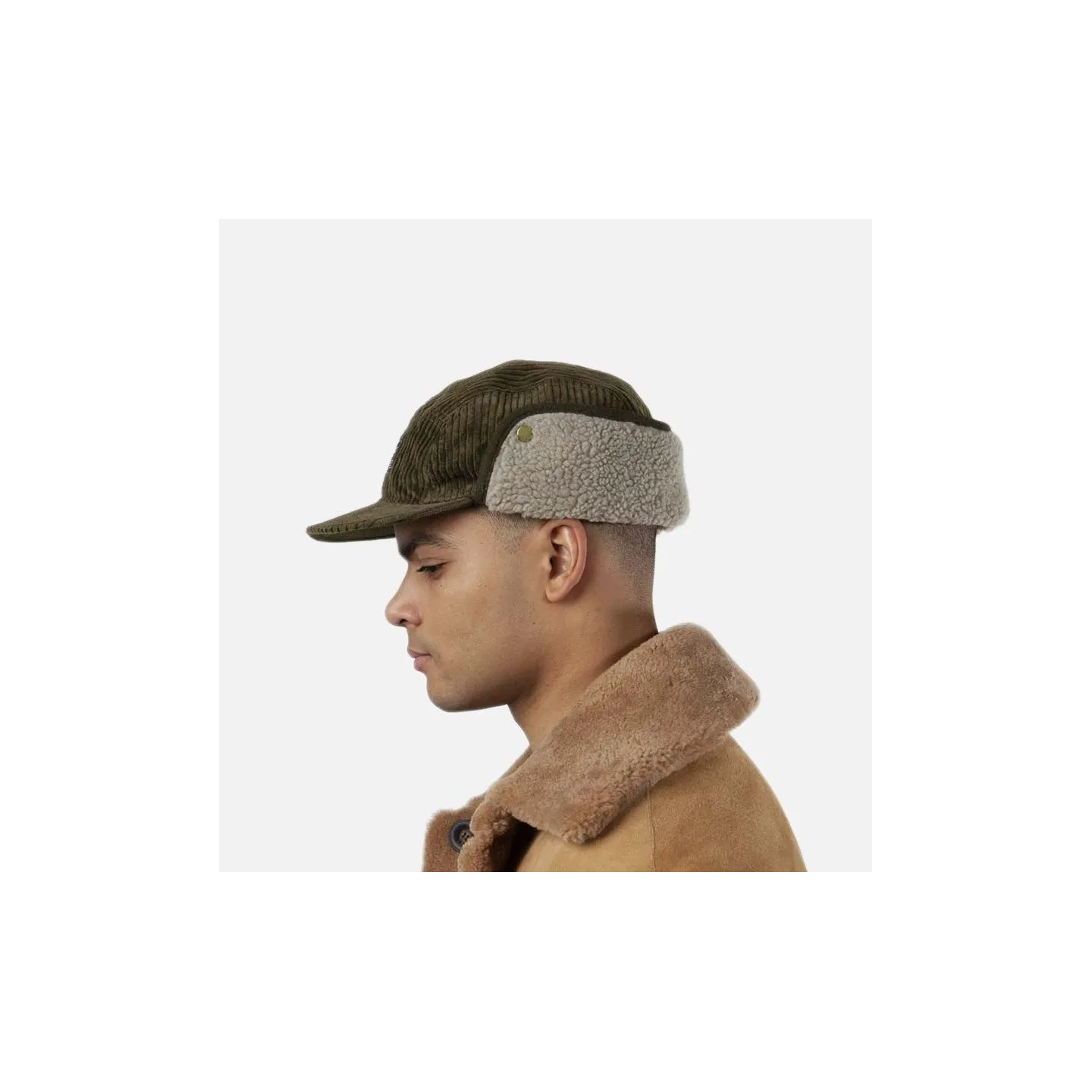Khaki velvet earmuffs cap - Barts
