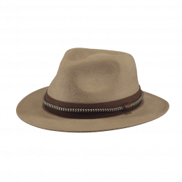 Fedora Taxas brown wool felt hat - Barts