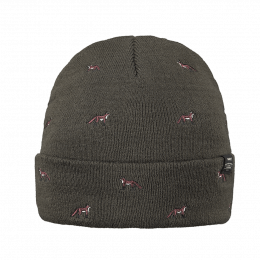 Vinson khaki fox embroidery short hat - Barts