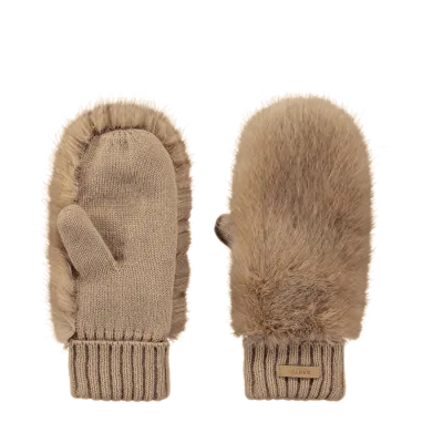 Moufles Dorothy Fausse Fourrure Beige - Barts  : 13781| Chapellerie Traclet