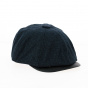 Cholet 8-panel cap with navy ear flaps