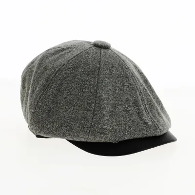 8-panel Cholet cap with grey ear flaps