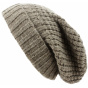 Bellevarde Long Wool & Mohair Beanie Taupe - Traclet