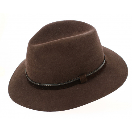 Brown Wool Felt Traveller Hat Aquila - Traclet