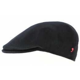 Black Cashmere Pesaro Flat Cap - Traclet