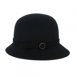 Chapeau cloche feutre laine noir Giada - Traclet